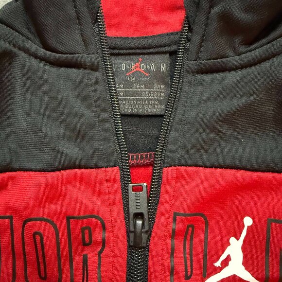 Air Jordan Boys Zip Up Track Jacket/Red & Black/24 months/Basketball - Picture 3 of 5